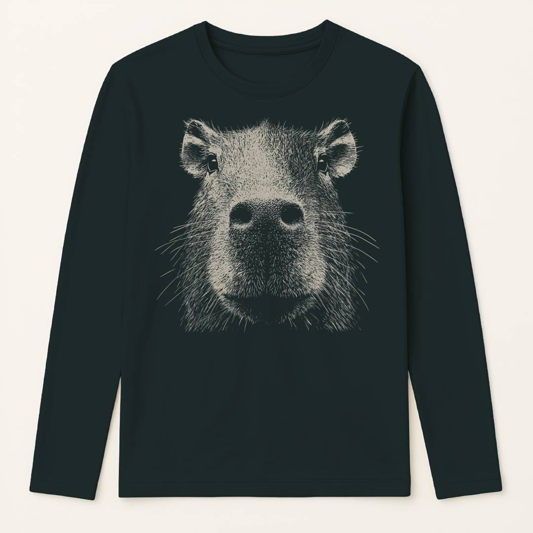 Big Capybara Face - Long Sleeve Tee