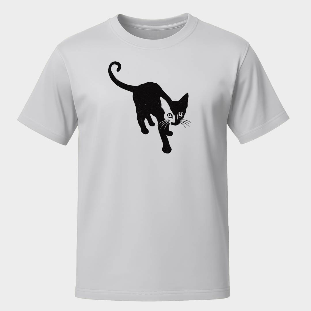 Half-Face Black Cat