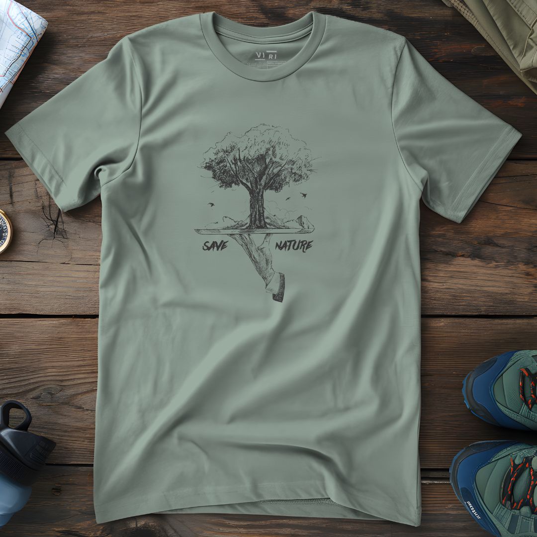 Viri Cotton Ltd. T-Shirt Aloe / 2XS Save Nature T-Shirt