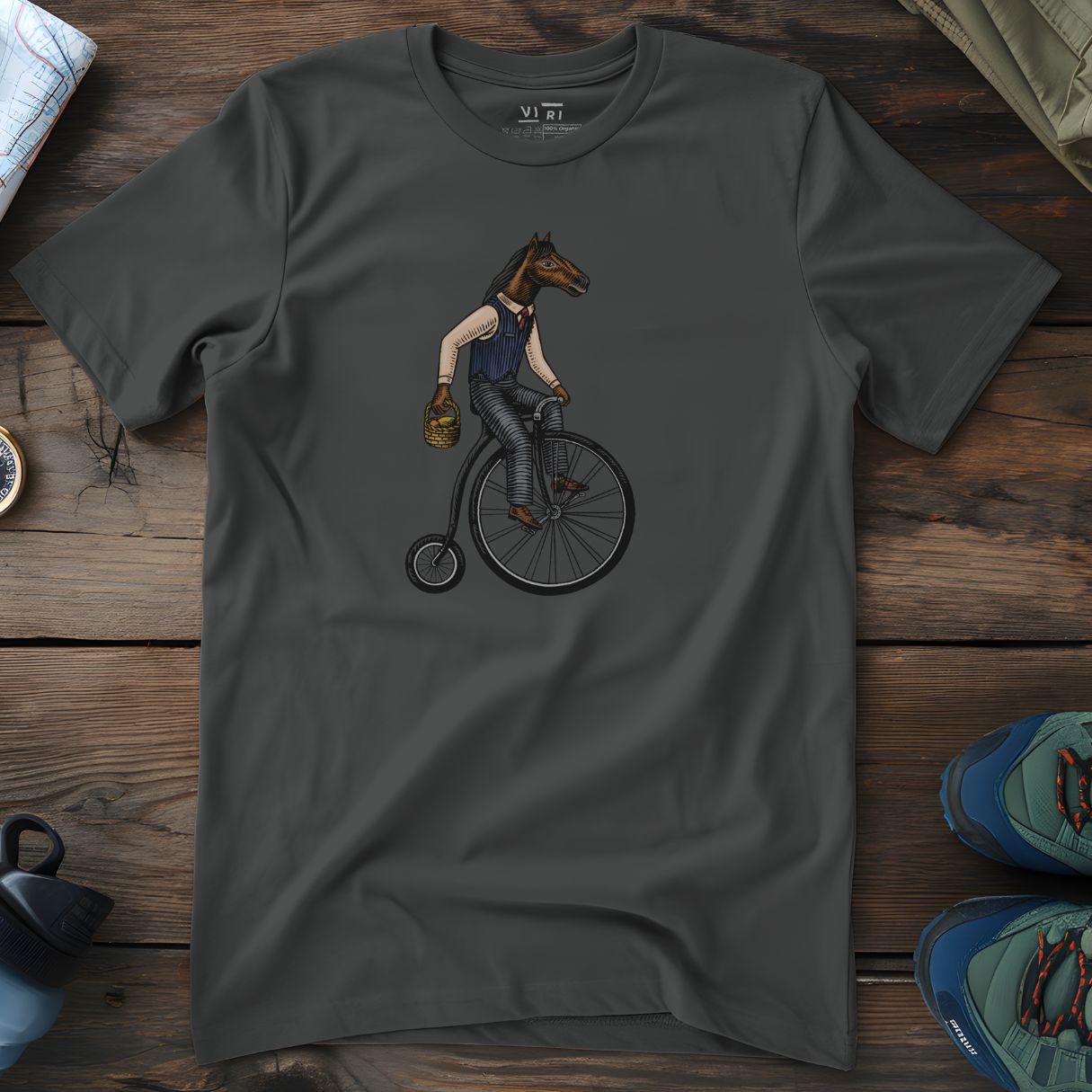 Viri Cotton Ltd. T-Shirt Anthracite / 2XS Cycling Horse T-Shirt