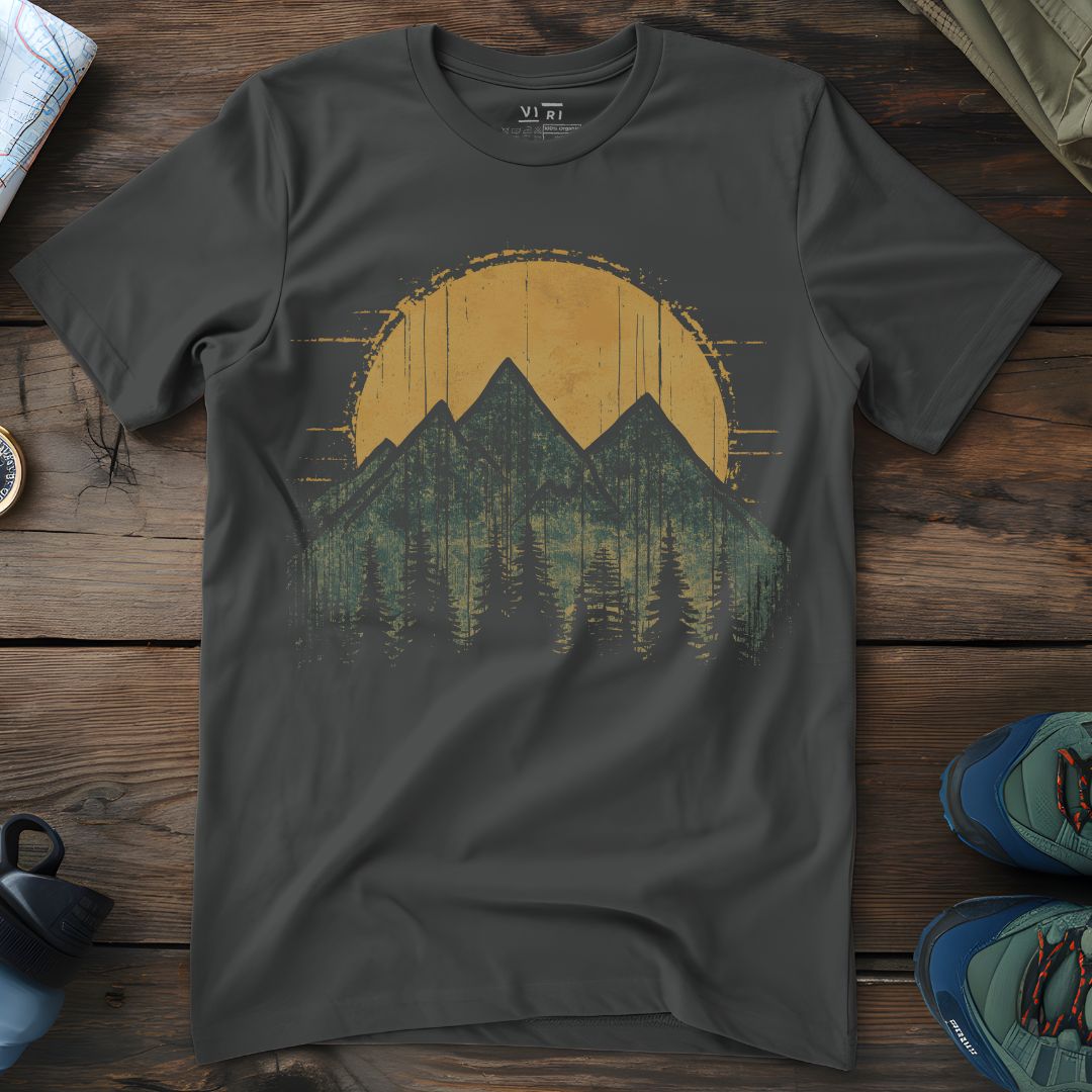 Viri Cotton Ltd. T-Shirt Anthracite / 2XS Green Mountains T-Shirt