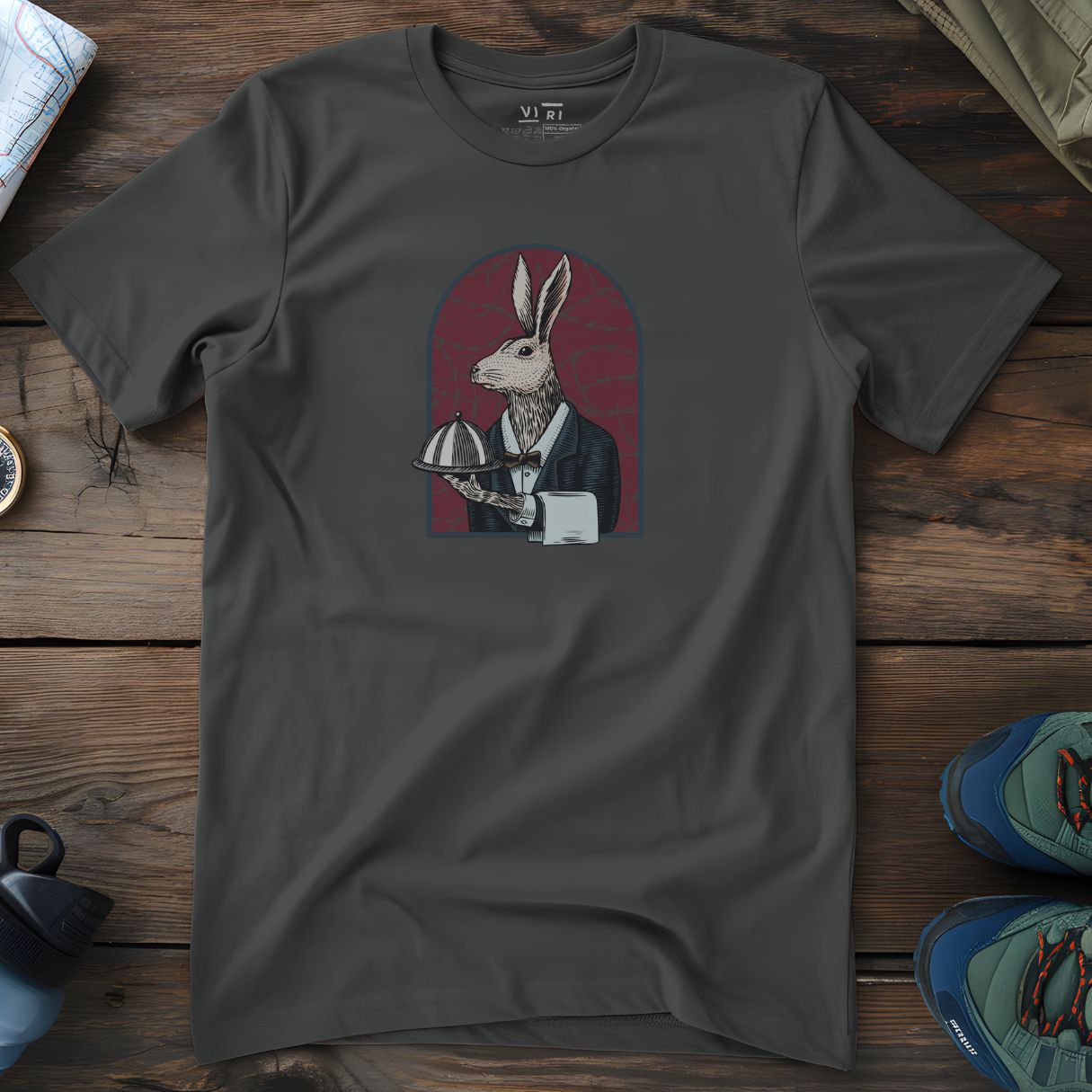 Viri Cotton Ltd. T-Shirt Anthracite / 2XS Hare Waiter T-Shirt