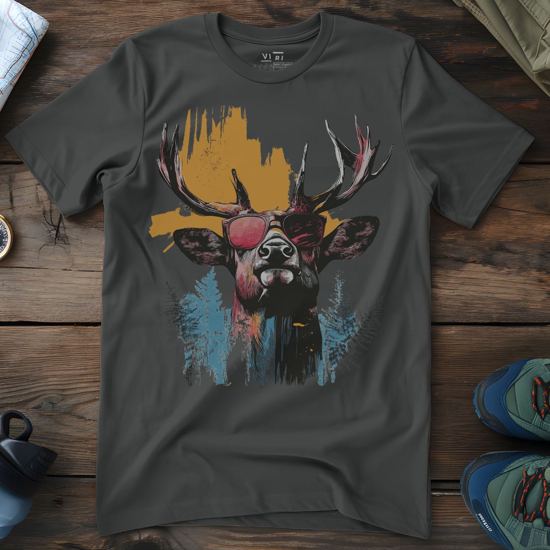 Viri Cotton Ltd. T-Shirt Anthracite / 2XS Red Stag T-Shirt