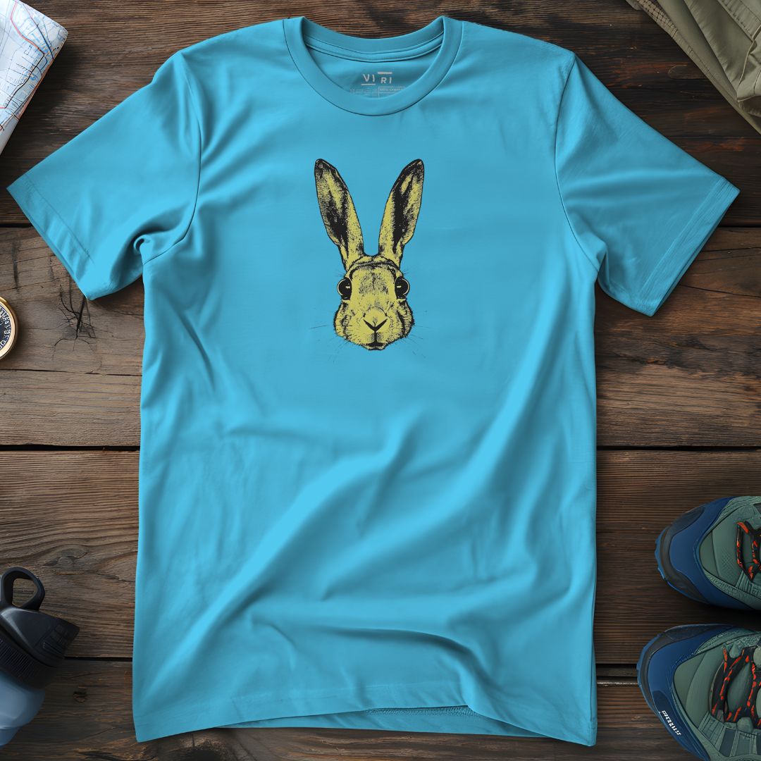 Viri Cotton Ltd. T-Shirt Aqua Blue / 2XS Yellow Head Hare T-Shirt