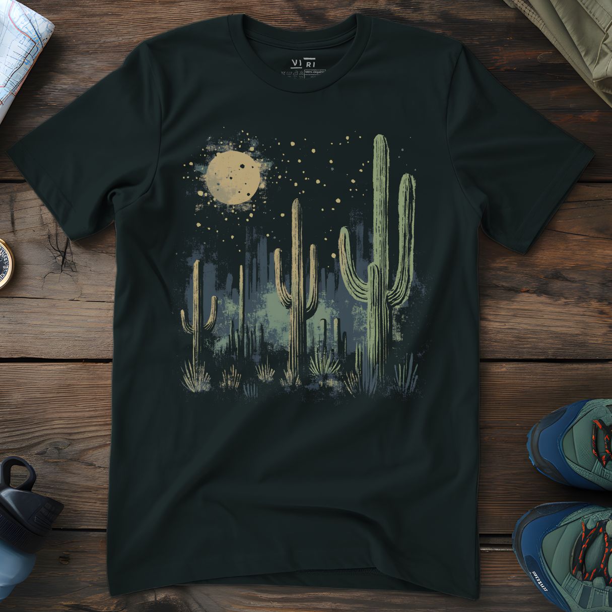 Viri Cotton Ltd. T-Shirt Black / 2XS Cacti Desert T-Shirt