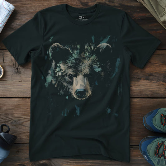 Viri Cotton Ltd. T-Shirt Black / 2XS Green Shadow Bear T-Shirt