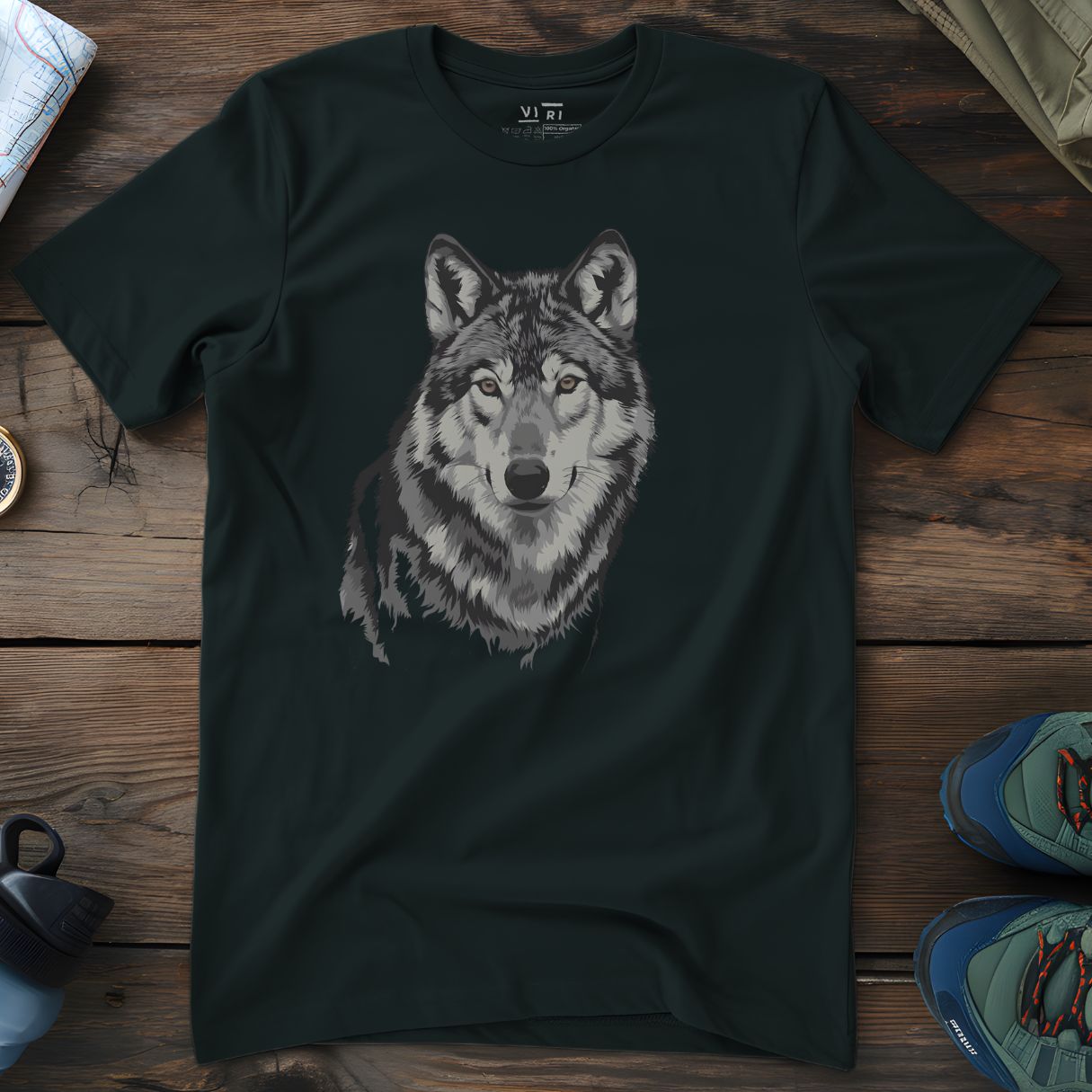 Viri Cotton Ltd. T-Shirt Black / 2XS Grey Wolf T-Shirt