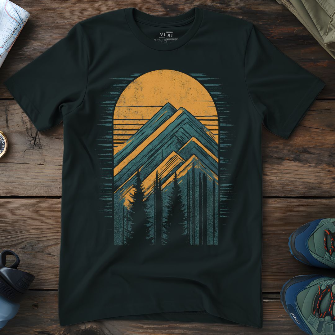 Viri Cotton Ltd. T-Shirt Black / 2XS Mirror Mountains T-Shirt