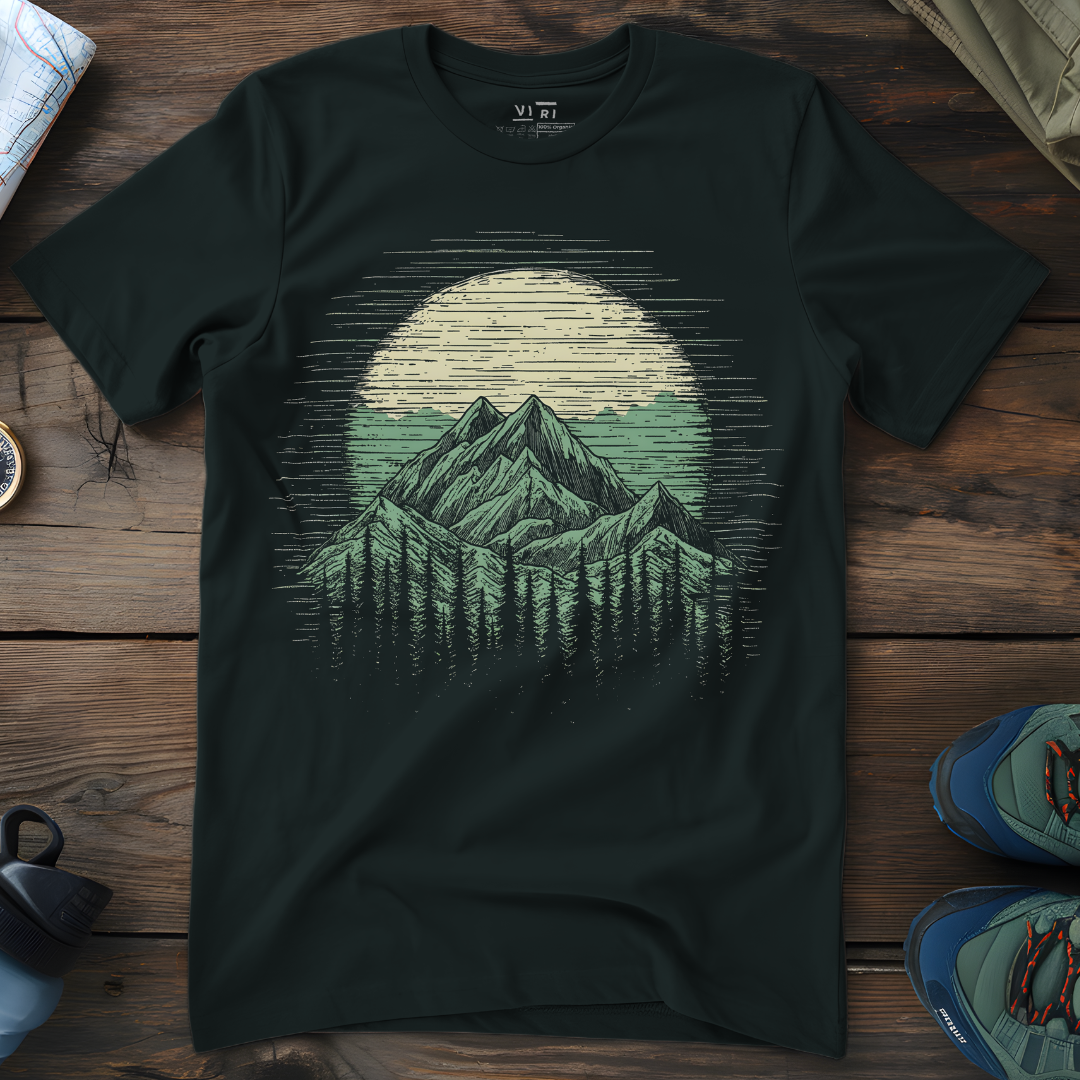 Viri Cotton Ltd. T-Shirt Black / 2XS Misty Mountains T-Shirt