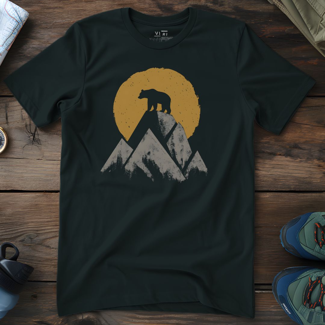 Viri Cotton Ltd. T-Shirt Black / 2XS Mountain Peak Bear T-Shirt