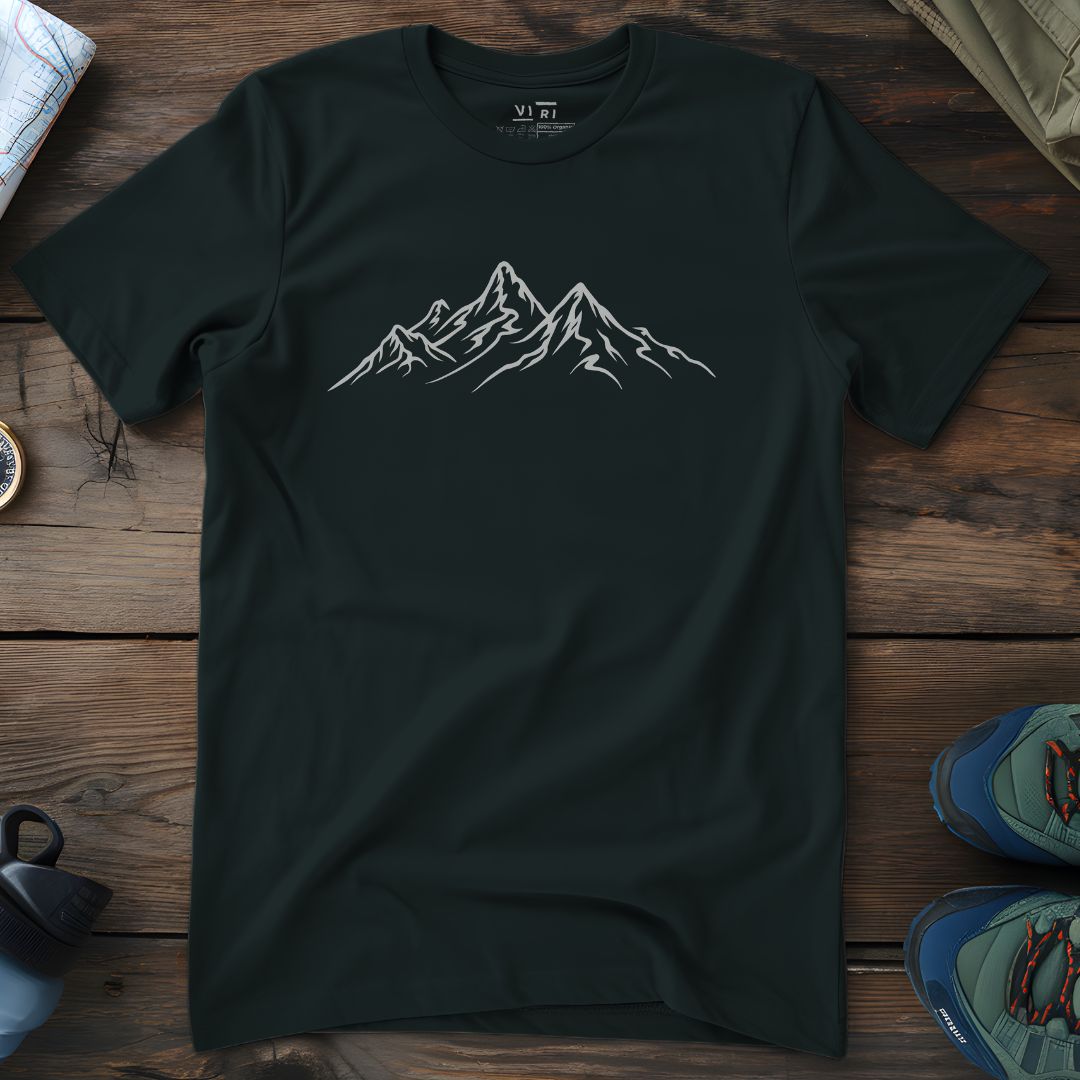 Viri Cotton Ltd. T-Shirt Black / 2XS Mountain Range T-Shirt