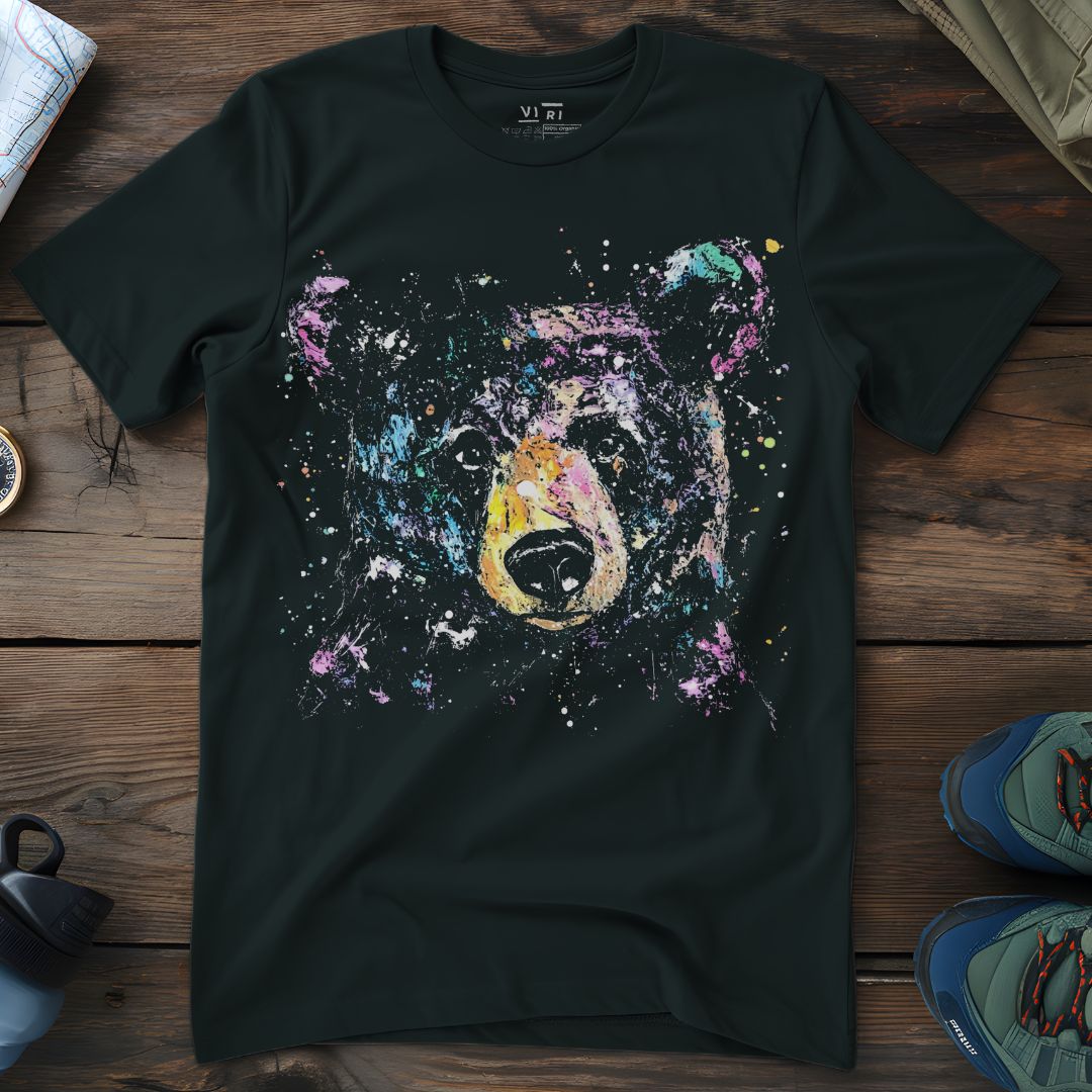 Viri Cotton Ltd. T-Shirt Black / 2XS Paint Splash Bear T-Shirt