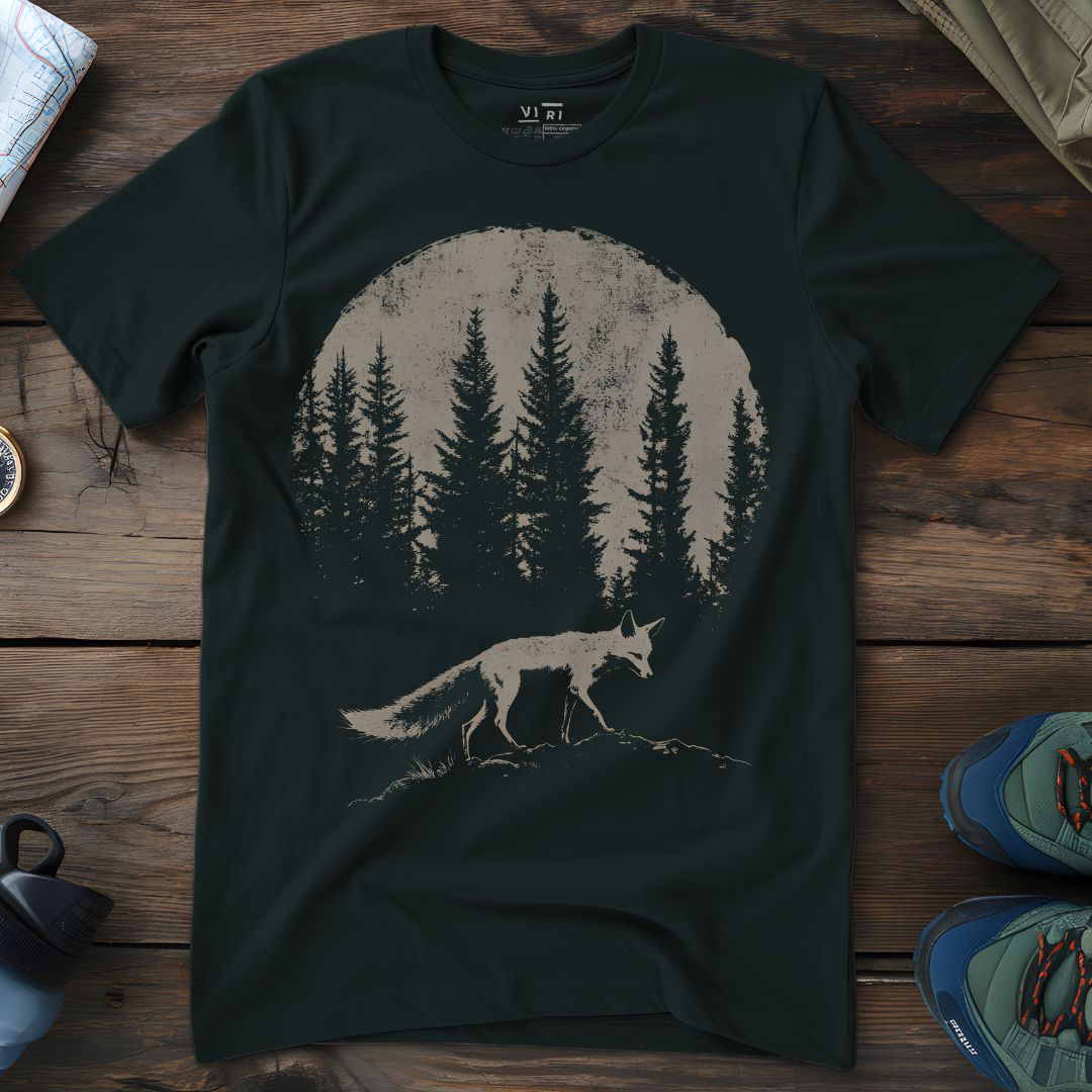 Viri Cotton Ltd. T-Shirt Black / 2XS Pine Forest Fox T-Shirt