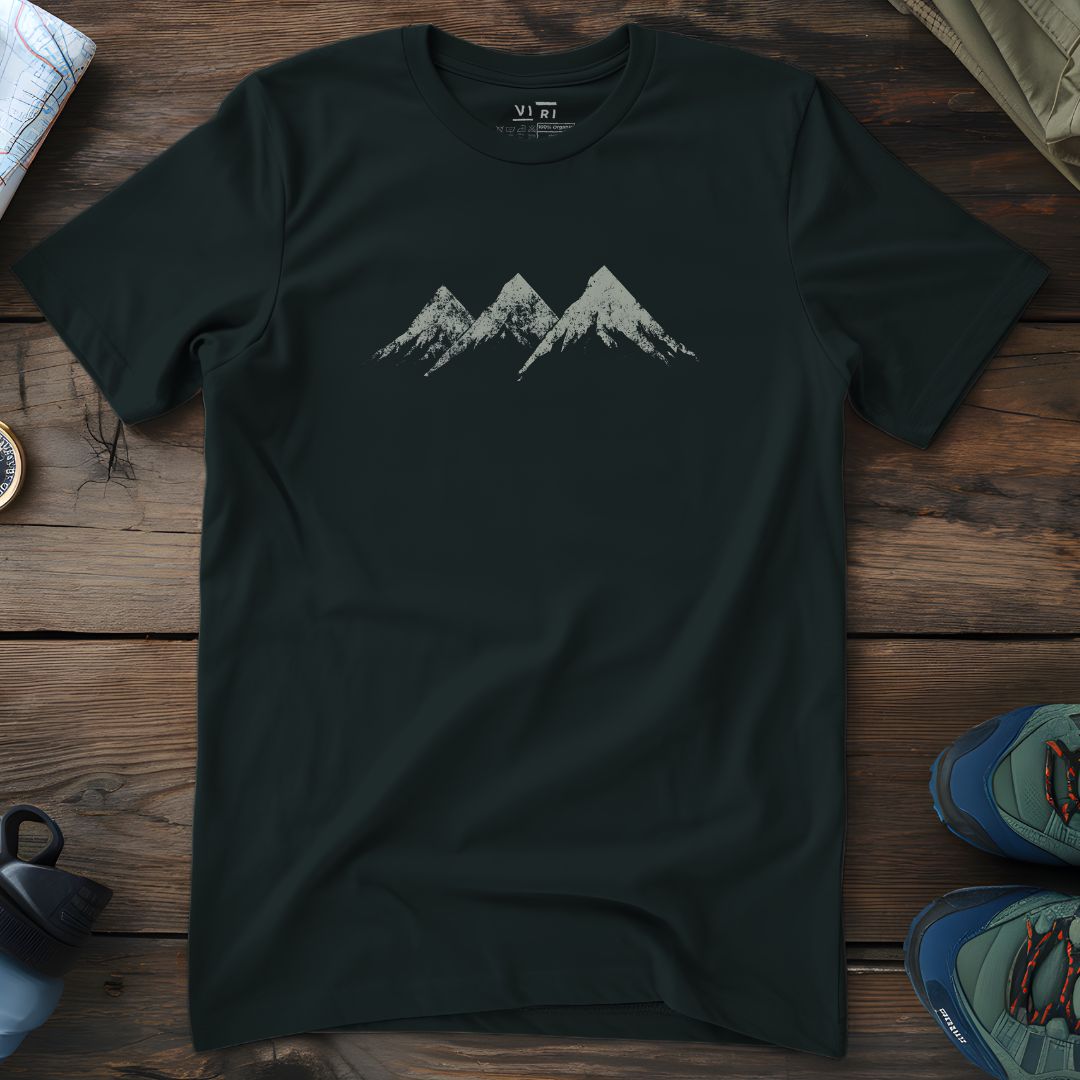 Viri Cotton Ltd. T-Shirt Black / 2XS Three Peaks T-Shirt