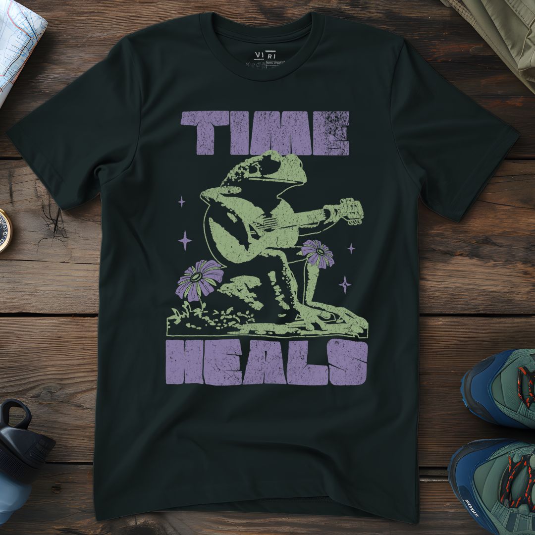 Viri Cotton Ltd. T-Shirt Black / 2XS Time Heals T-Shirt