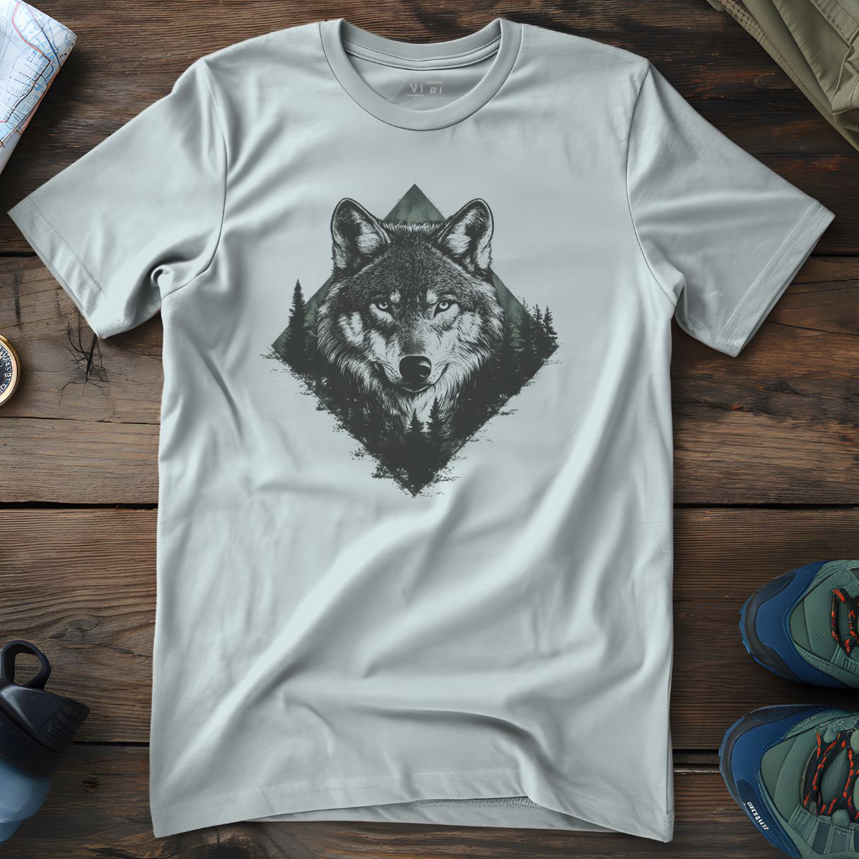 Viri Cotton Ltd. T-Shirt Blue Ice / 2XS Earthy Wolf T-Shirt