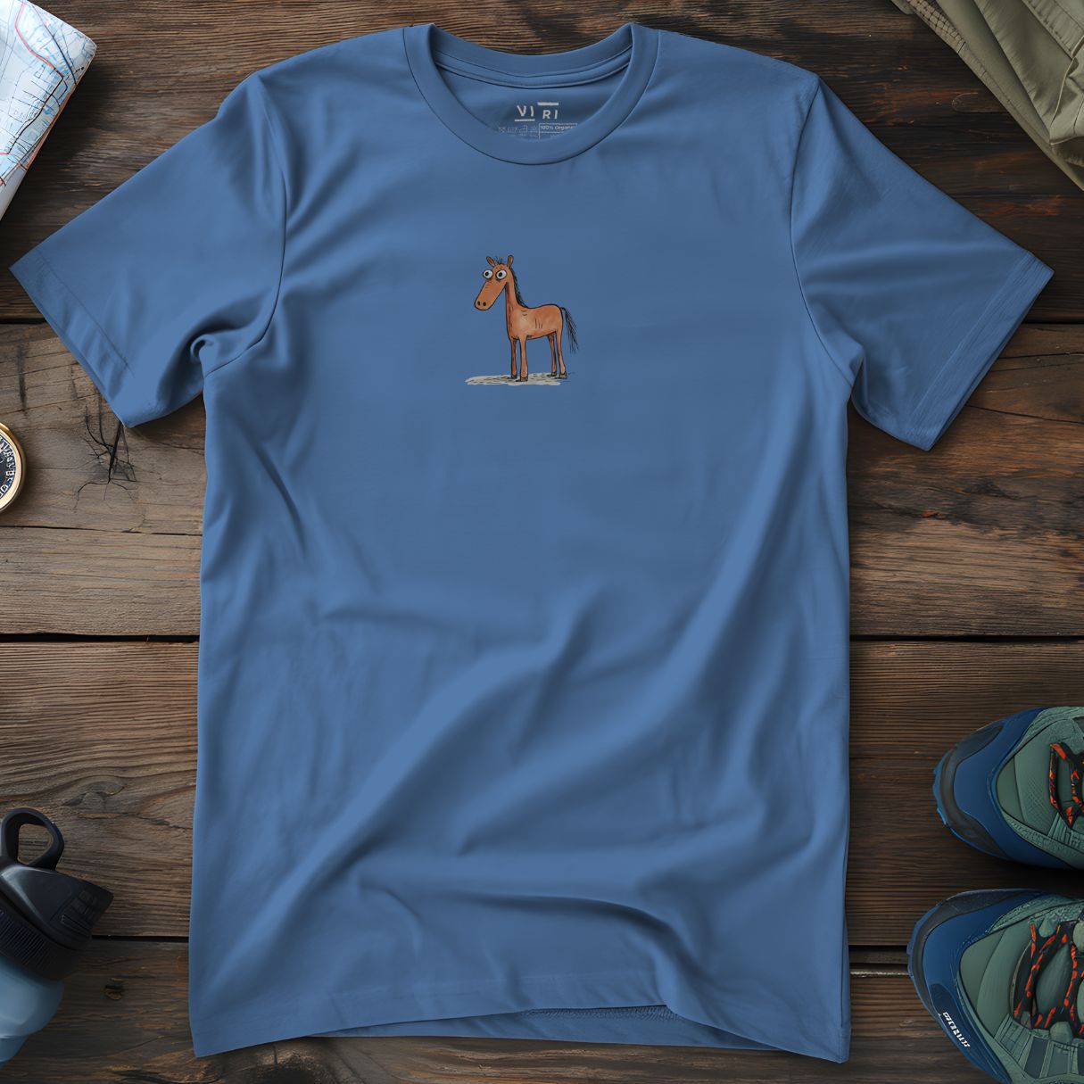 Viri Cotton Ltd. T-Shirt Bright Blue / 2XS Horse T-Shirt