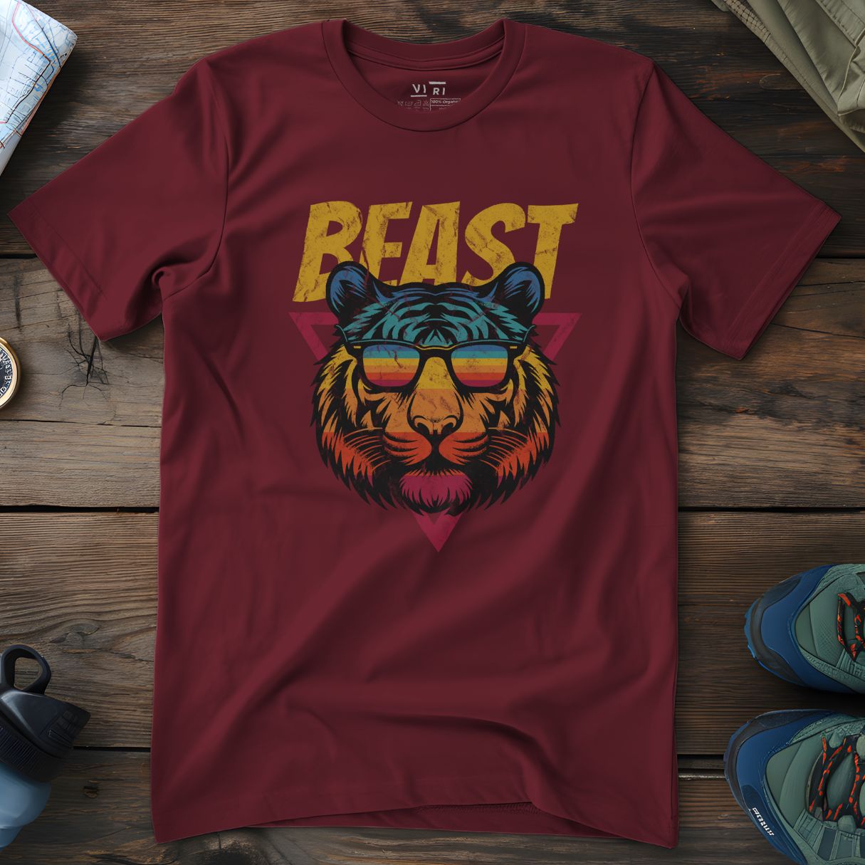 Viri Cotton Ltd. T-Shirt Burgundy / 2XS Beast T-Shirt