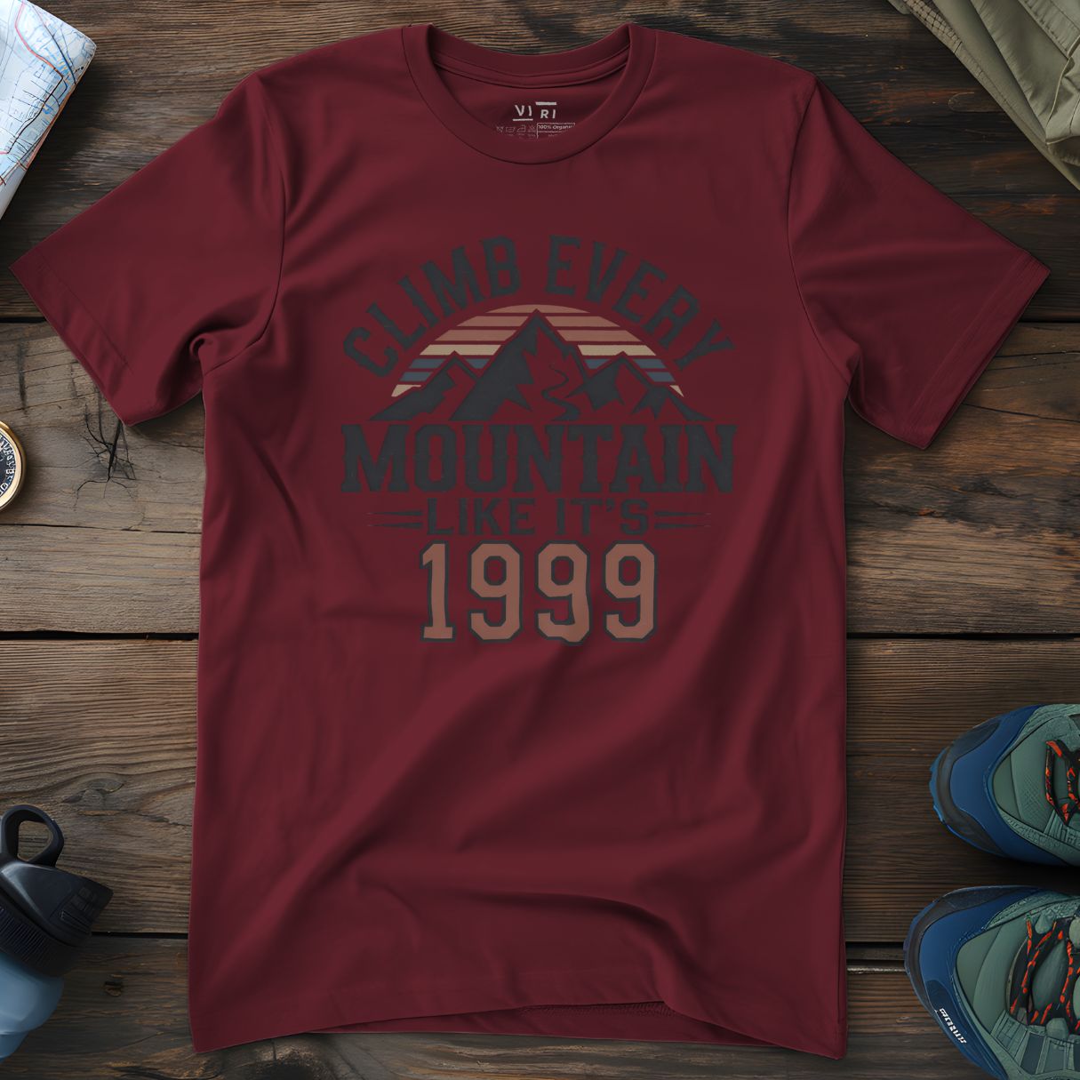 Viri Cotton Ltd. T-Shirt Burgundy / 2XS Climb Every Mountain T-Shirt