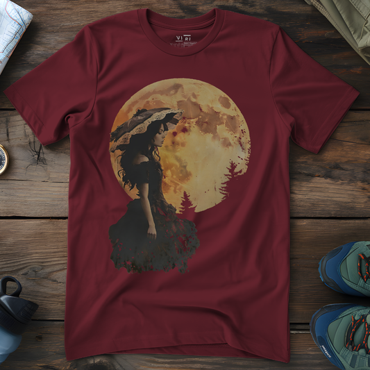 Viri Cotton Ltd. T-Shirt Burgundy / 2XS Moon Lady T-Shirt