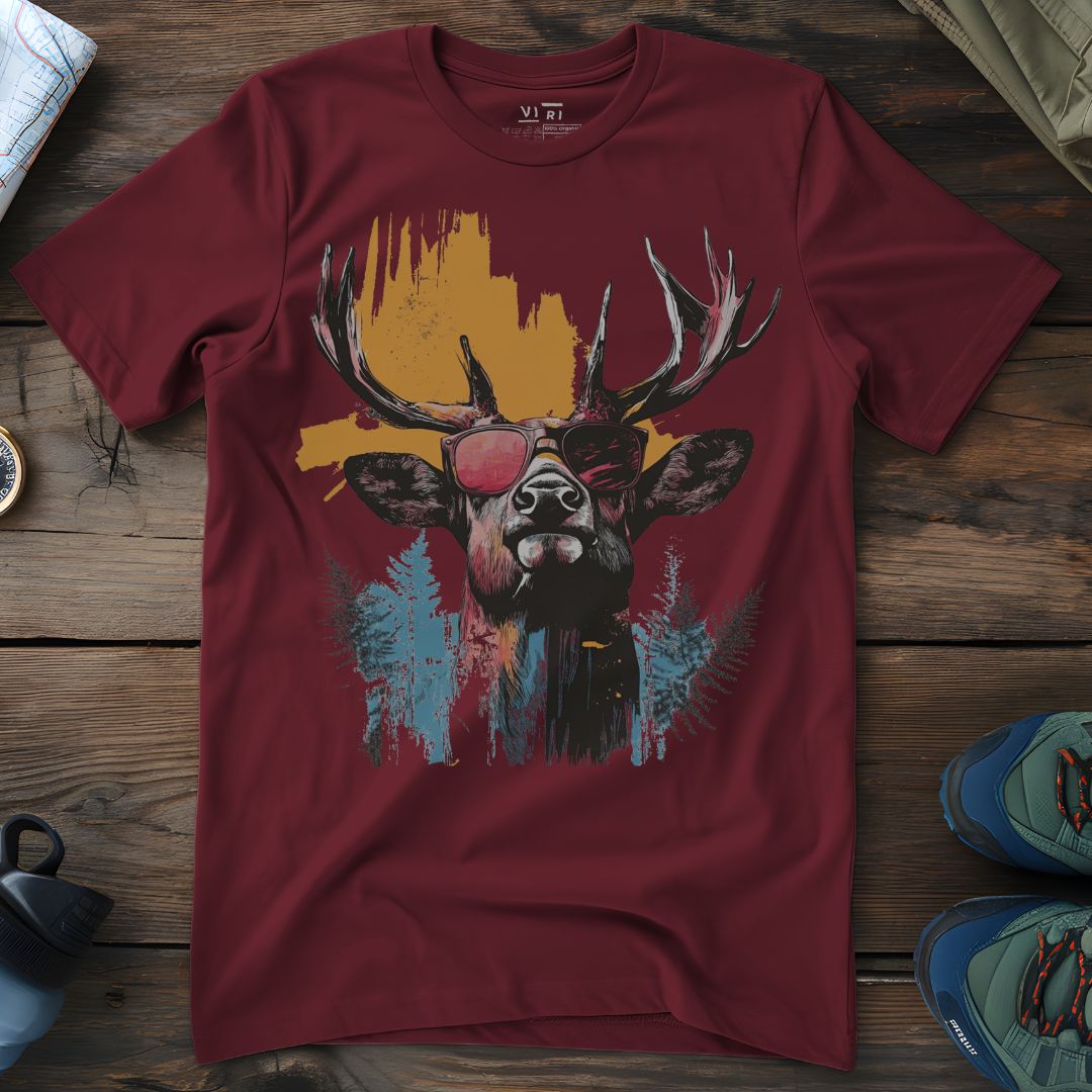 Viri Cotton Ltd. T-Shirt Burgundy / 2XS Red Stag T-Shirt