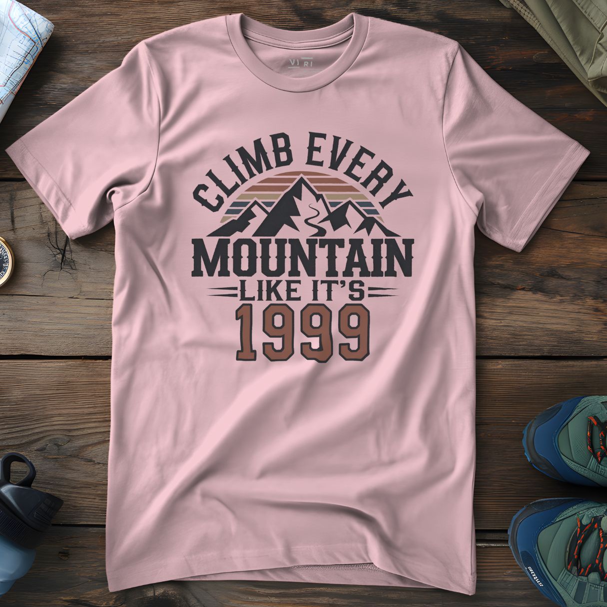 Viri Cotton Ltd. T-Shirt Cotton Pink / 2XS Climb Every Mountain T-Shirt