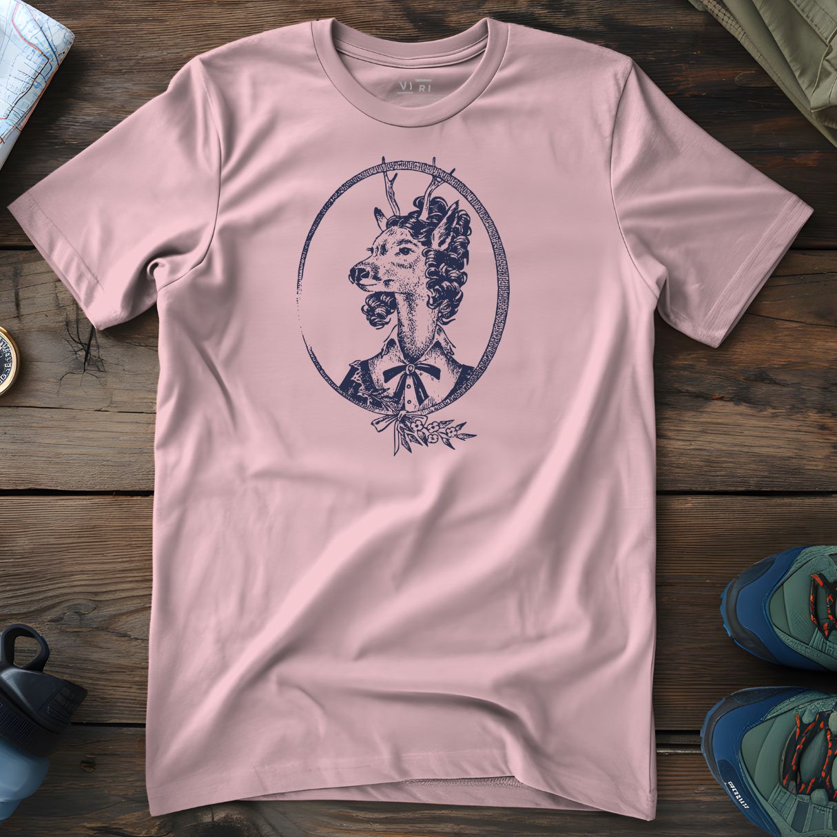 Viri Cotton Ltd. T-Shirt Cotton Pink / 2XS Deer Lady T-Shirt