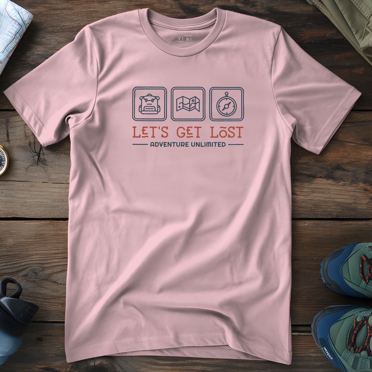 Viri Cotton Ltd. T-Shirt Cotton Pink / 2XS Lets Get Lost T-Shirt