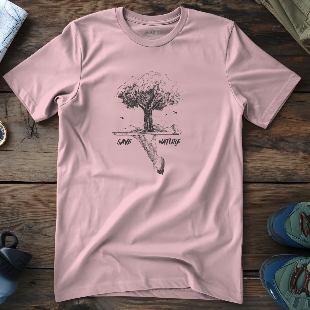 Viri Cotton Ltd. T-Shirt Cotton Pink / 2XS Save Nature T-Shirt