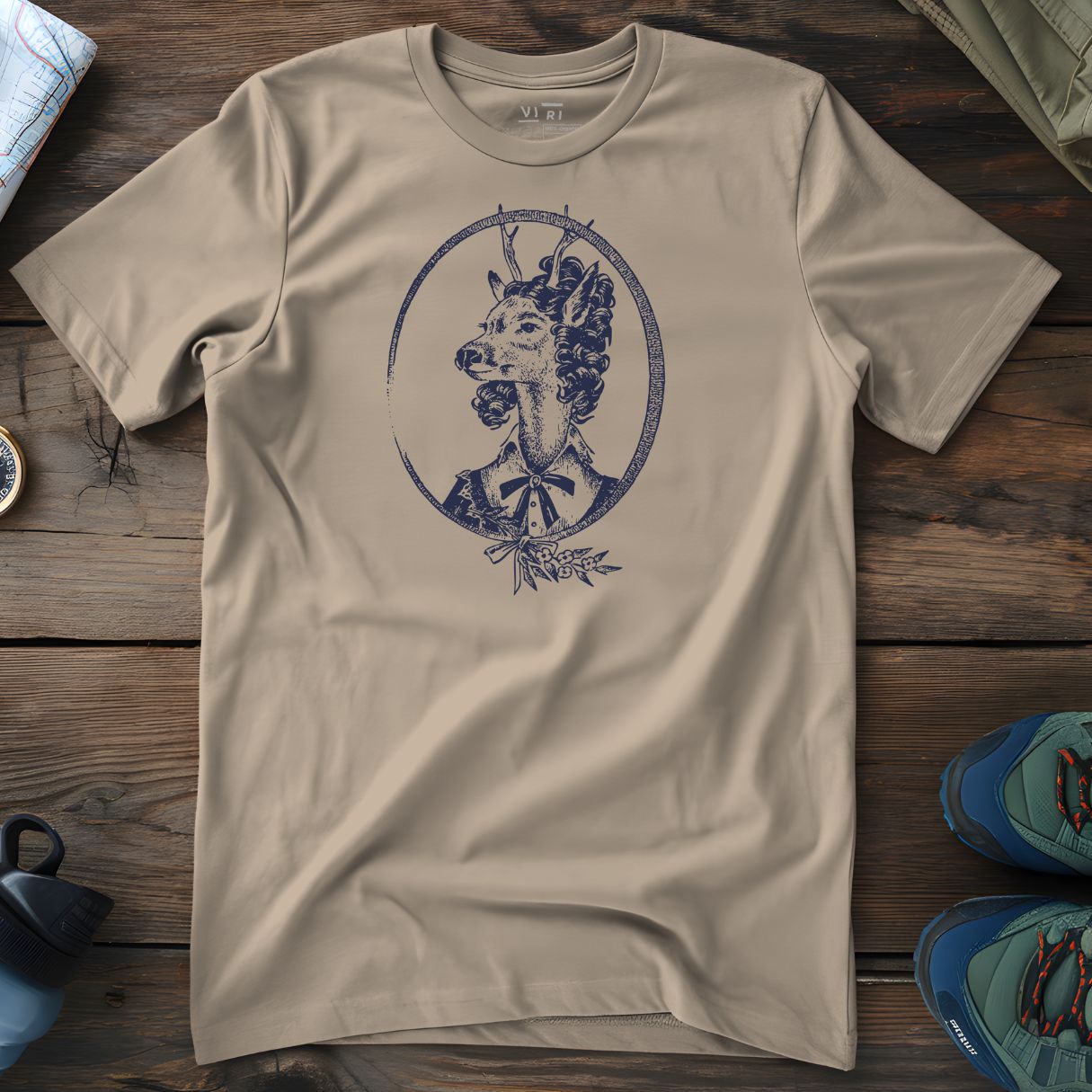 Viri Cotton Ltd. T-Shirt Desert Dust / 2XS Deer Lady T-Shirt