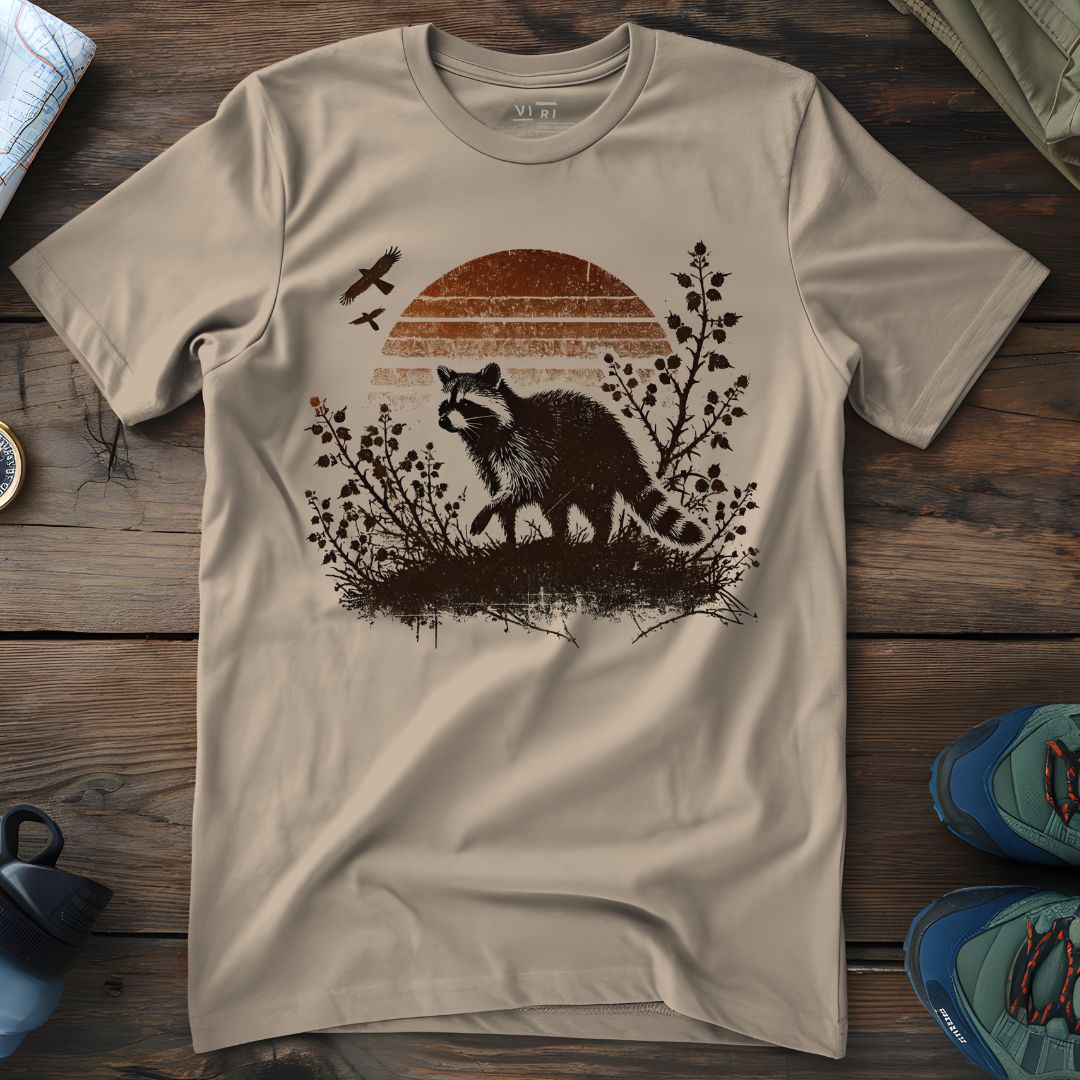 Viri Cotton Ltd. T-Shirt Desert Dust / 2XS Raccoon & Brambles T-Shirt