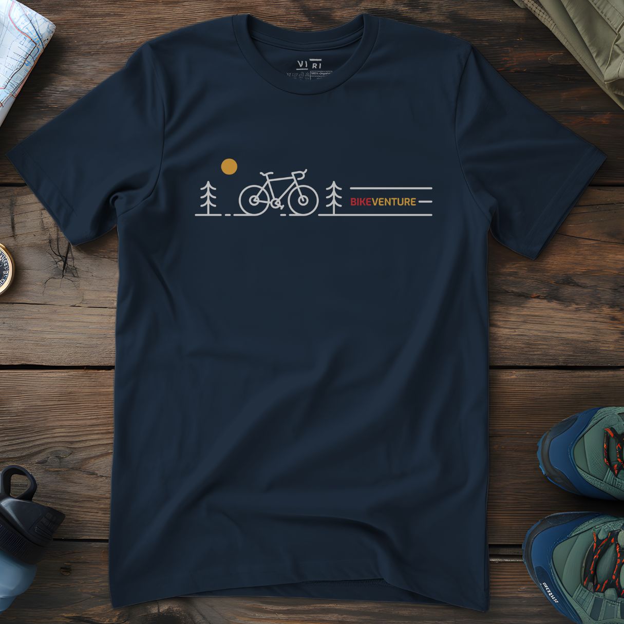 Viri Cotton Ltd. T-Shirt French Navy / 2XS Biking T-Shirt