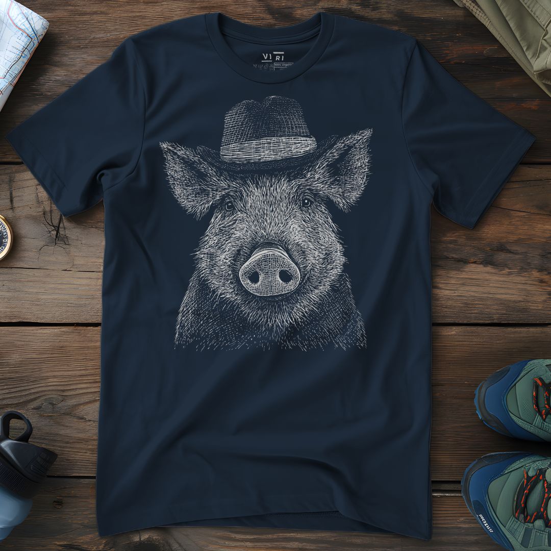 Viri Cotton Ltd. T-Shirt French Navy / 2XS Boar T-Shirt