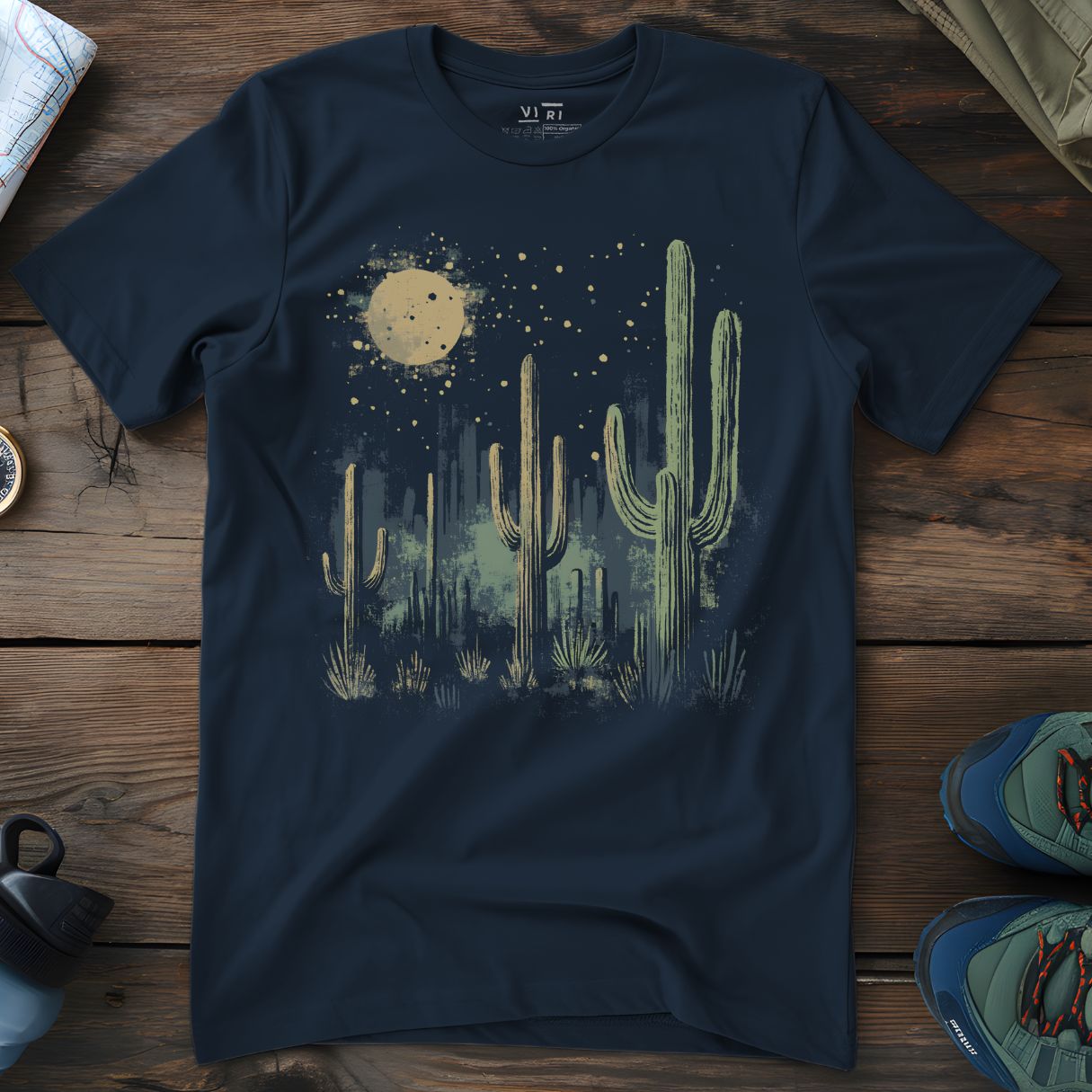 Viri Cotton Ltd. T-Shirt French Navy / 2XS Cacti Desert T-Shirt