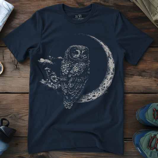 Viri Cotton Ltd. T-Shirt French Navy / 2XS Crescent Owl T-Shirt