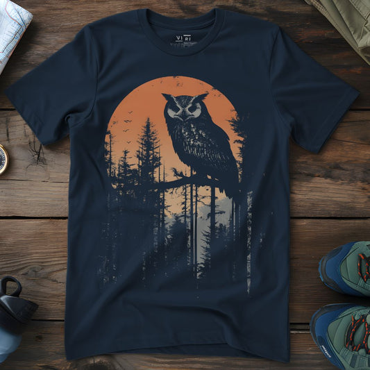 Viri Cotton Ltd. T-Shirt French Navy / 2XS Dusk Owl T-Shirt