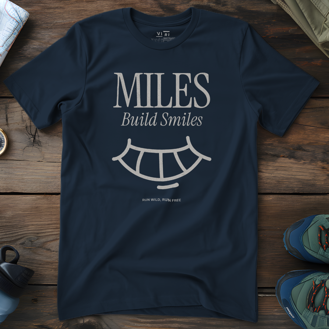 Viri Cotton Ltd. T-Shirt French Navy / 2XS Miles Build Smiles T-Shirt