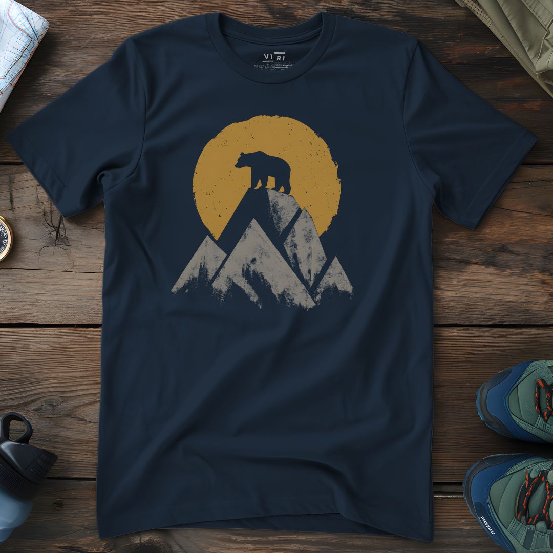 Viri Cotton Ltd. T-Shirt French Navy / 2XS Mountain Peak Bear T-Shirt