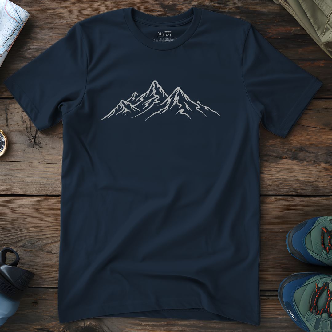 Viri Cotton Ltd. T-Shirt French Navy / 2XS Mountain Range T-Shirt