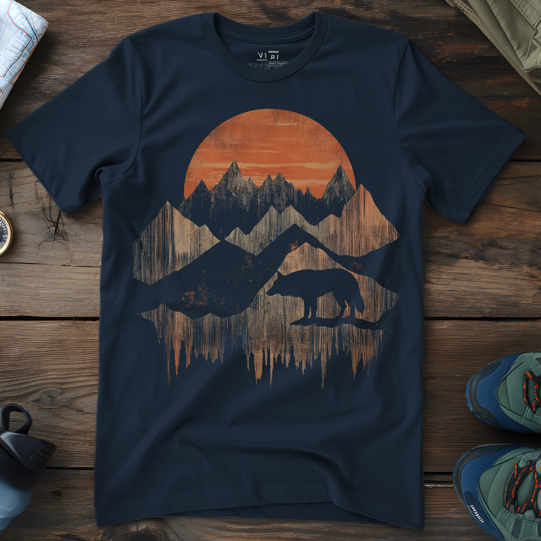 Viri Cotton Ltd. T-Shirt French Navy / 2XS Mountain Wolf T-Shirt