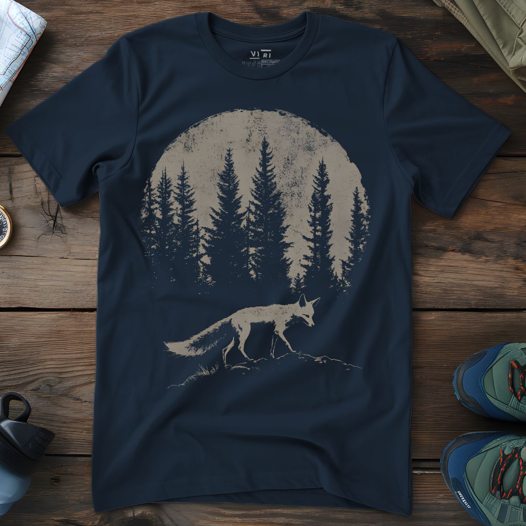 Viri Cotton Ltd. T-Shirt French Navy / 2XS Pine Forest Fox T-Shirt