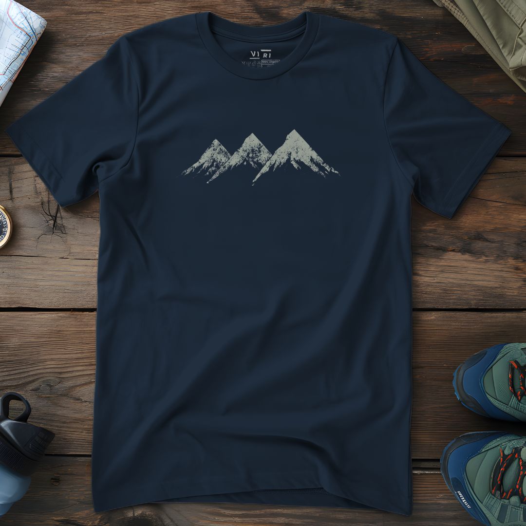 Viri Cotton Ltd. T-Shirt French Navy / 2XS Three Peaks T-Shirt