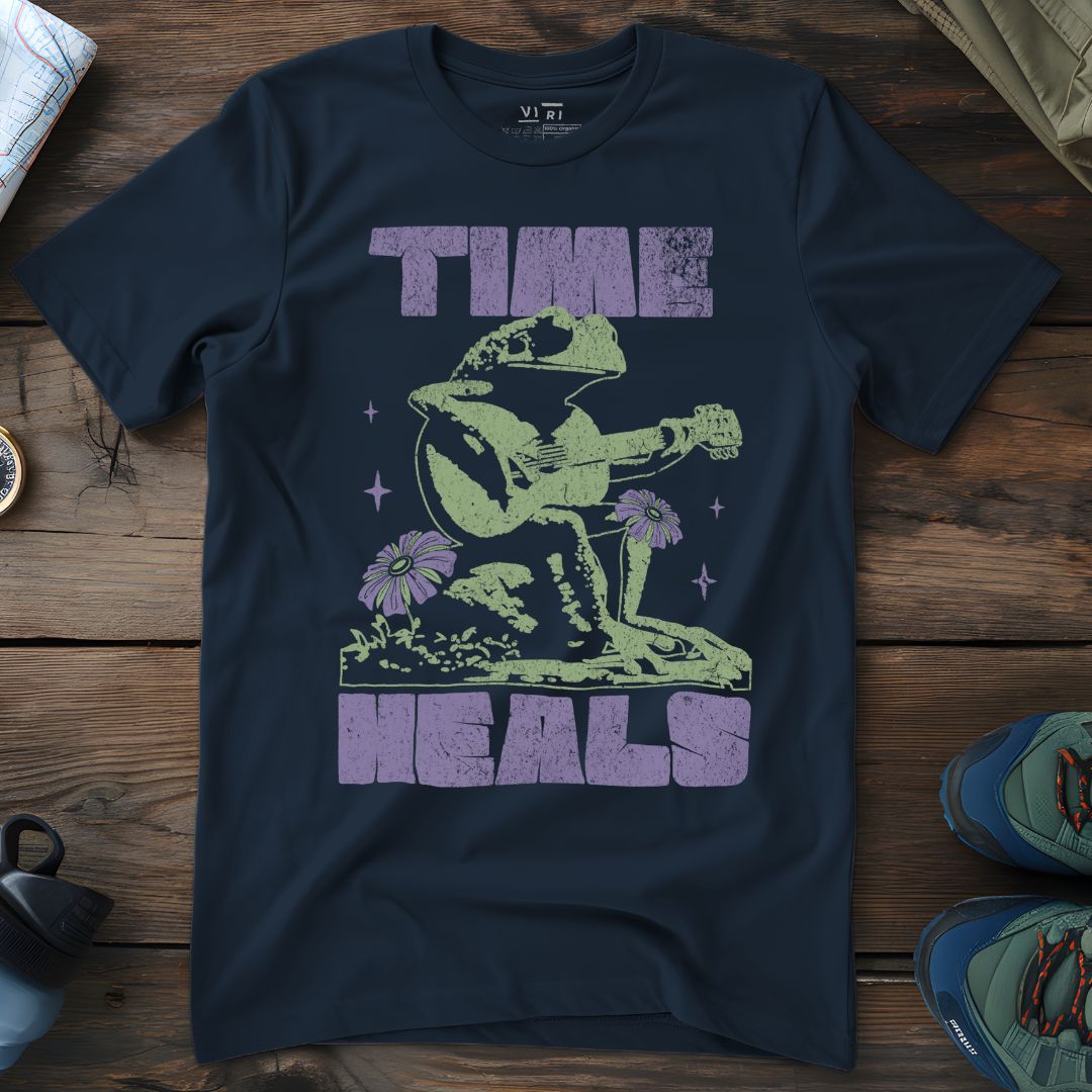 Viri Cotton Ltd. T-Shirt French Navy / 2XS Time Heals T-Shirt