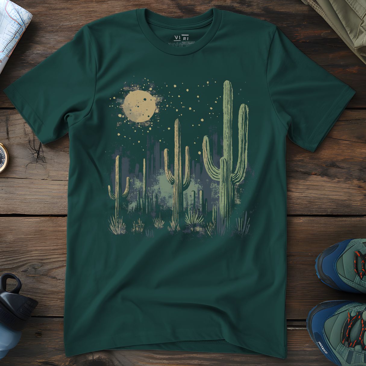 Viri Cotton Ltd. T-Shirt Glazed Green / 2XS Cacti Desert T-Shirt