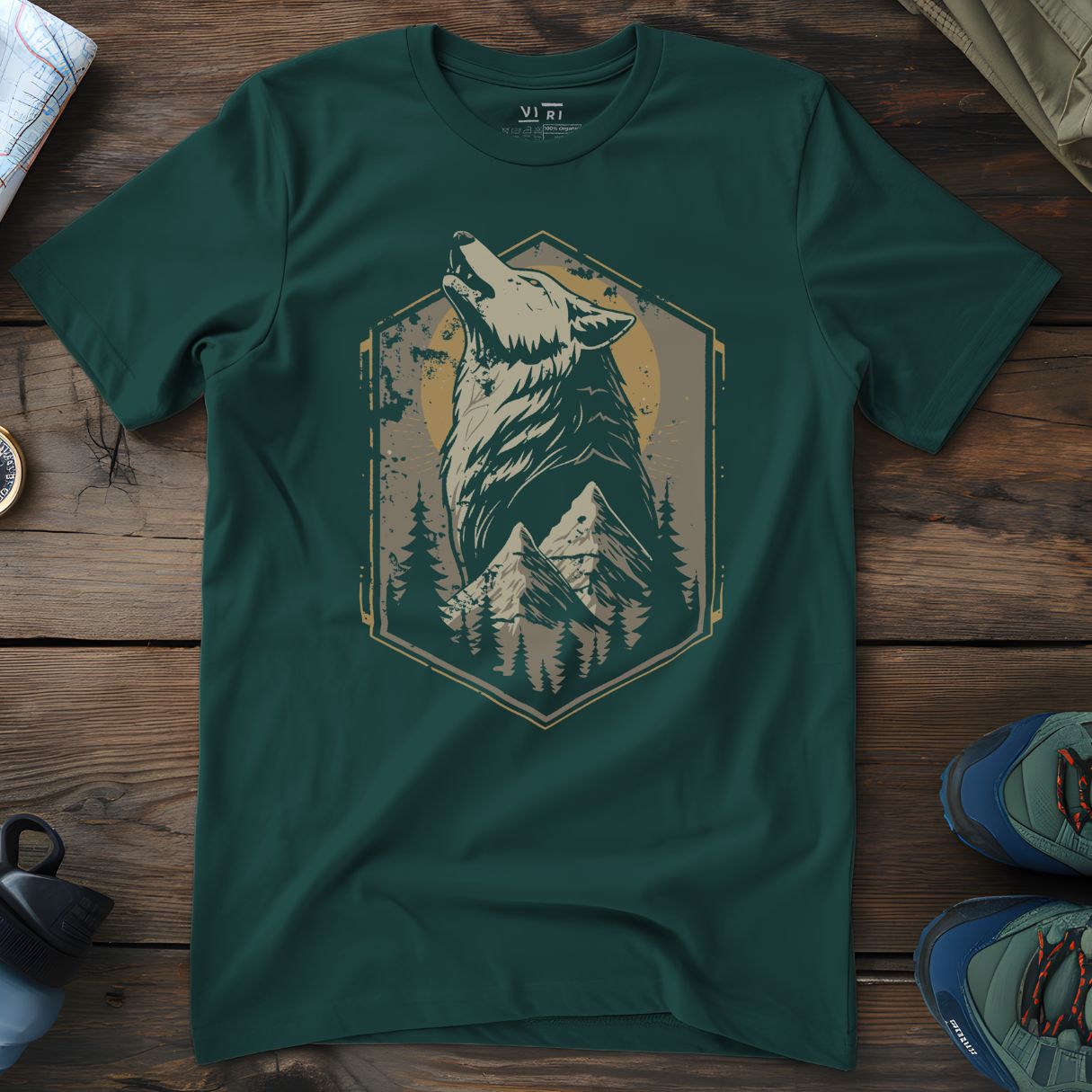 Viri Cotton Ltd. T-Shirt Glazed Green / 2XS Call Of The Mountains T-Shirt