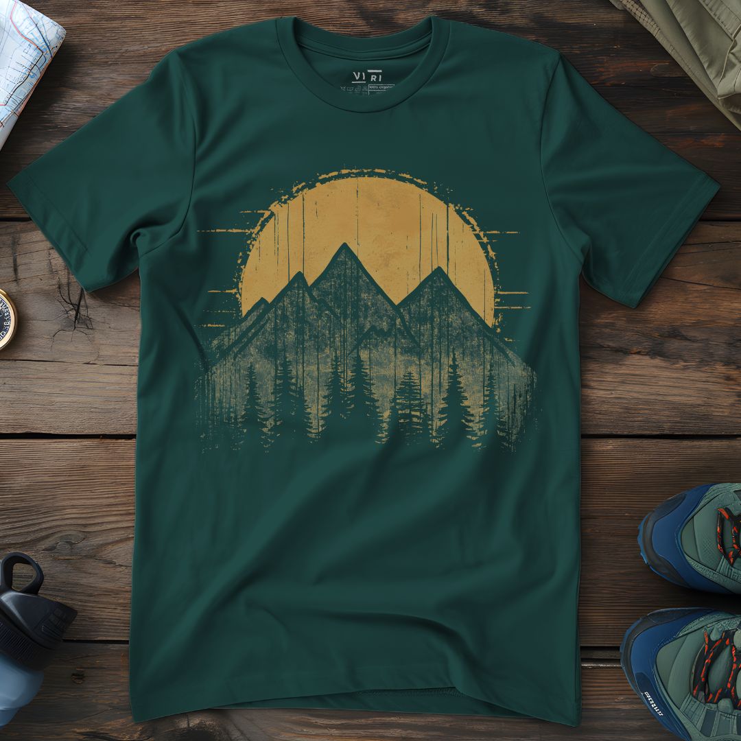 Viri Cotton Ltd. T-Shirt Glazed Green / 2XS Green Mountains T-Shirt