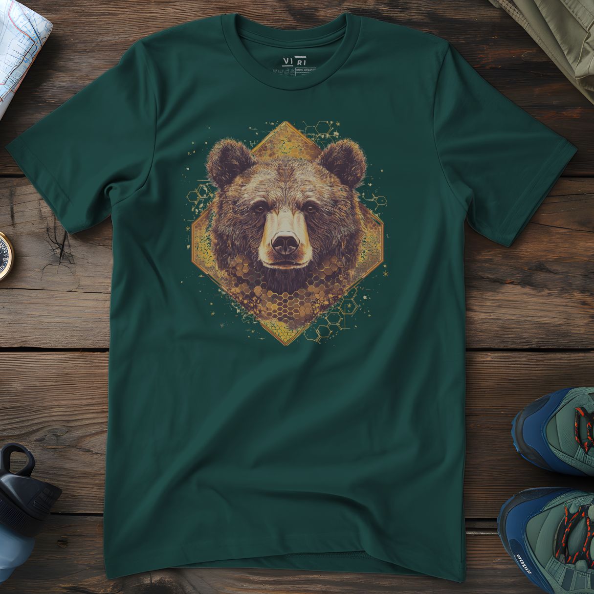 Viri Cotton Ltd. T-Shirt Glazed Green / 2XS Honey Bear T-Shirt