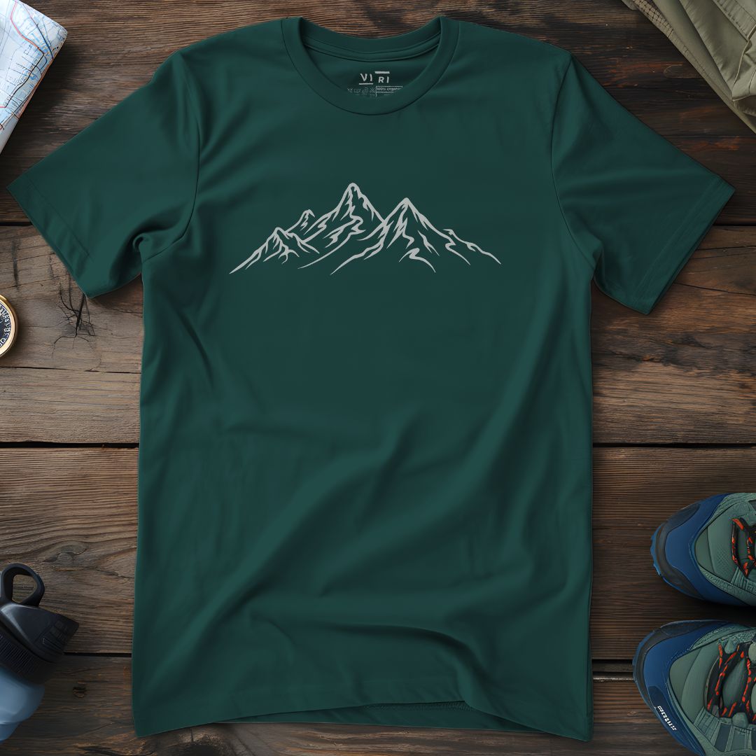 Viri Cotton Ltd. T-Shirt Glazed Green / 2XS Mountain Range T-Shirt