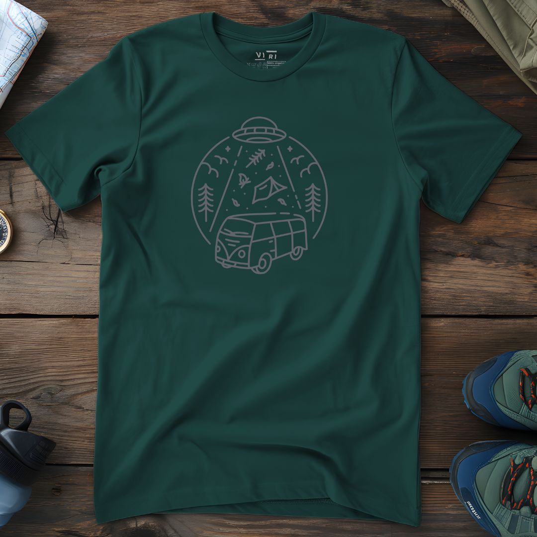 Viri Cotton Ltd. T-Shirt Glazed Green / 2XS UFO Road Trip T-Shirt