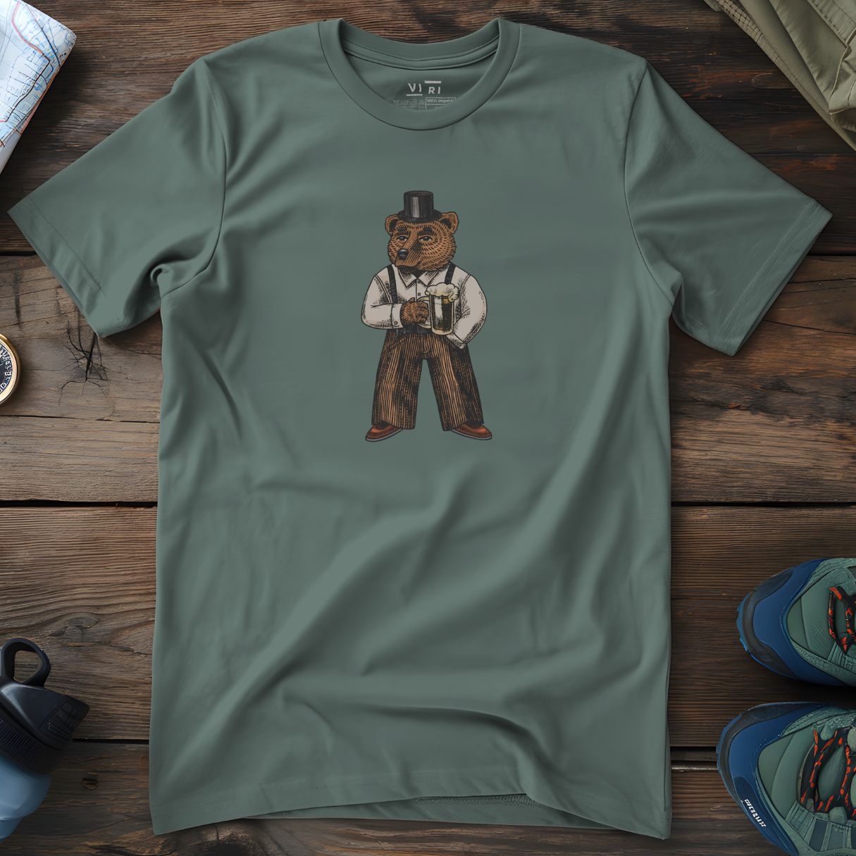 Viri Cotton Ltd. T-Shirt Green Bay / 2XS Bear With Pint T-Shirt